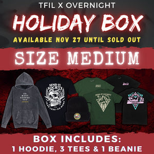 MEDIUM | TFIL x OVERNIGHT HOLIDAY BOX (ELTON is FACETIMING with RANDOM ORDERS)